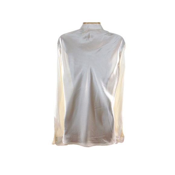 Joseph 100% Silk Satin Button-Down Blouse | Size 42 (US 10) Ivory - Picture 2 of 8